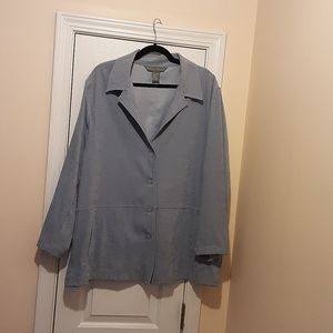 JESSICA HOLBROOK Light Blue Jacket Size:  1X